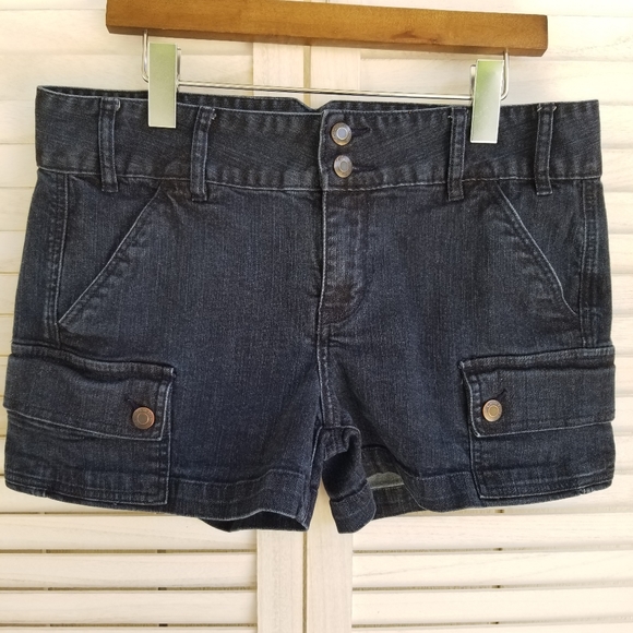Calvin Klein Denim cargo dark blue short shorts 12 - Picture 7 of 7